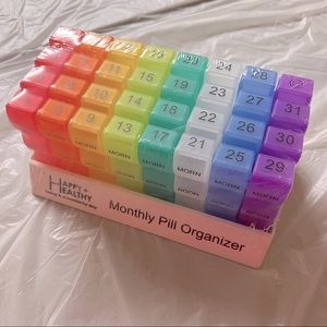 Monthly pill organizer